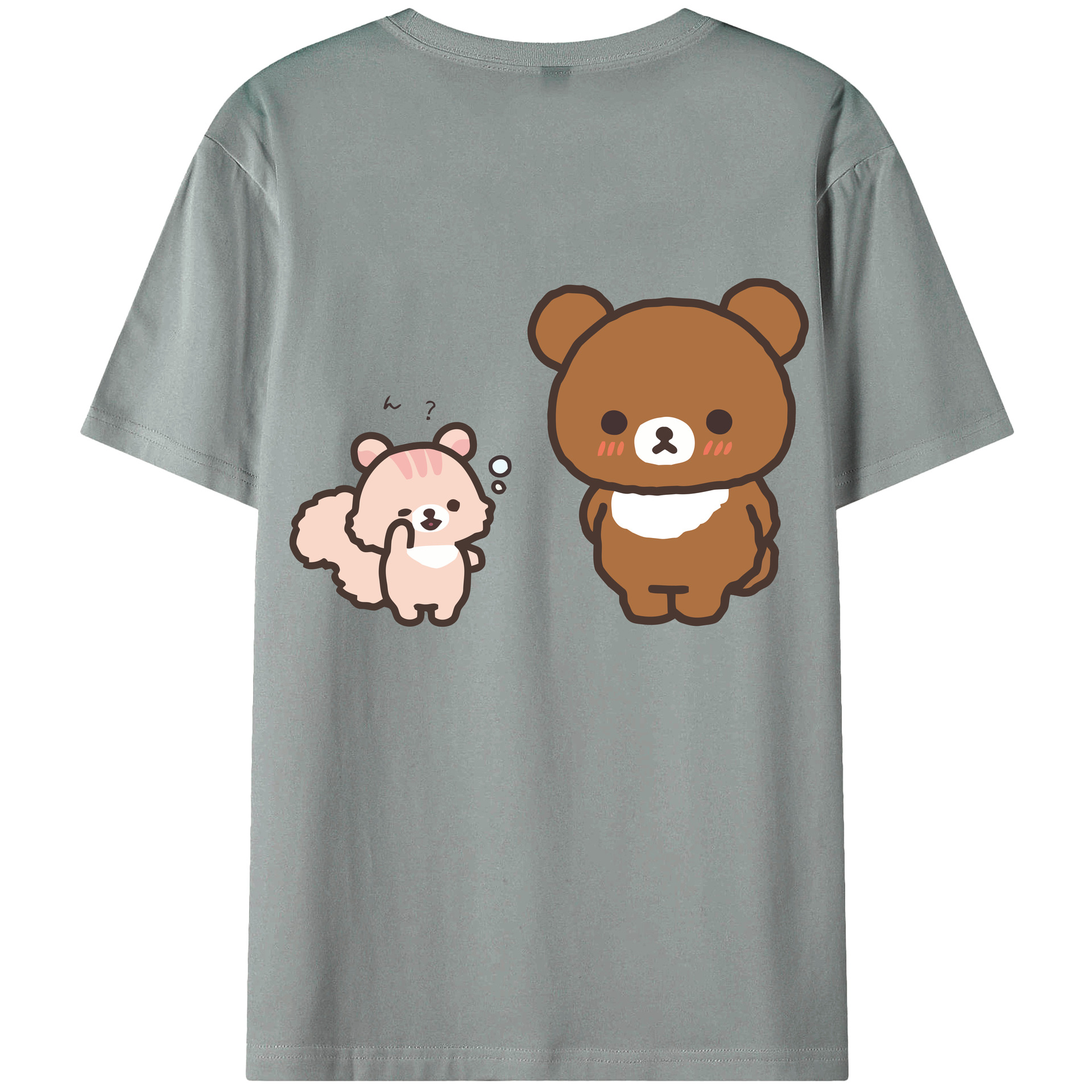 （画像用） リラックマ リラックマ キイロイトリ Rilakkuma Korilakkuma Kiiroitori 綿100％ メンズ半袖Tシャツ（バックプリント） 通気性